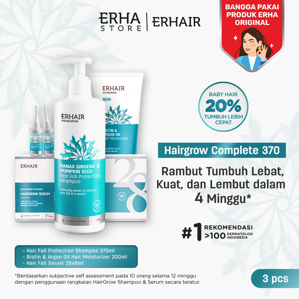 ERHAIR HairGrow Complete, Bundle Tumbuh Terus Anak Rambutnya No #1 Rekomendasi Dermatolog Indonesia