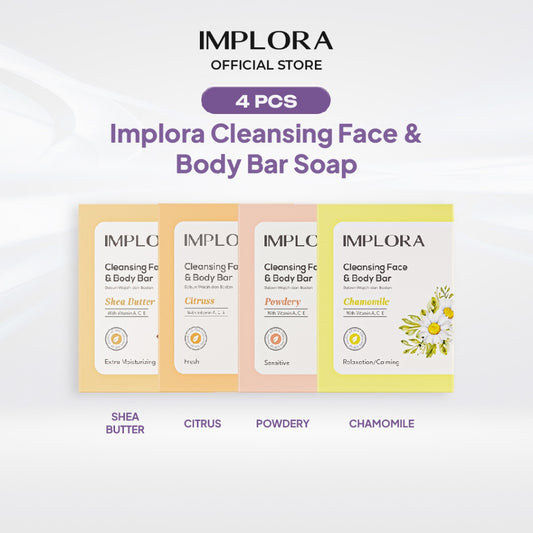 [4 PCS] Implora Cleansing Face & Body Bar Soap