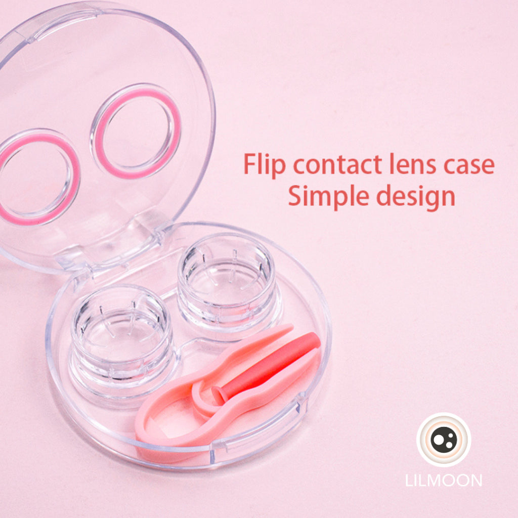 ColorPop Lens Care Kit | Kotak Softlens | Wadah Lensa Kontak | Travel Kit Transparant Soflens | Case Softlen Bening + Jepitan