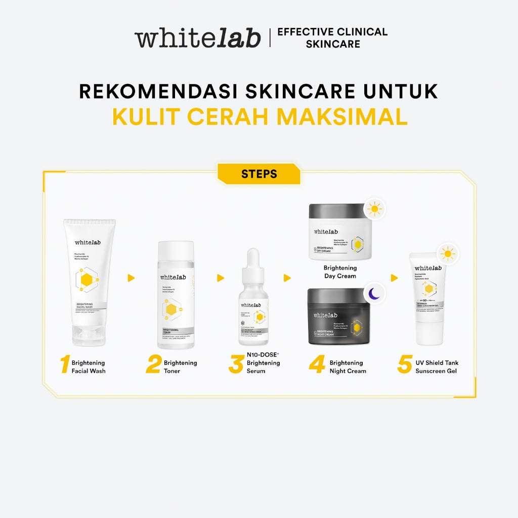 [UPGRADED FORMULA] Whitelab N10-Dose+ Intense Brightening Serum Niacinamide 10% - Serum Pencerah Wajah Intensif Dengan Niacinamide, Oxy229, & Hyaluronic [BPOM]]