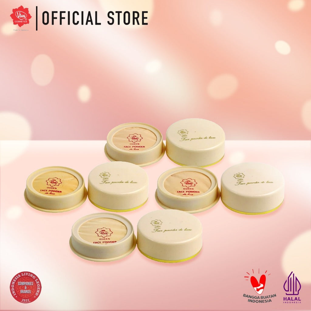 Viva Queen Face Powder de Luxe (Viva Bedak Doos Queen Baru) - tersedia 4 varian warna