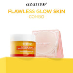 Azarine Flawless Glow Skin Combo [2 pcs] Paket Supreme Glow Moisturizer Mencerahkan Powder Foundation TWC Buildable Coverage with Instant Pore Blurring Effect and Glow Finish