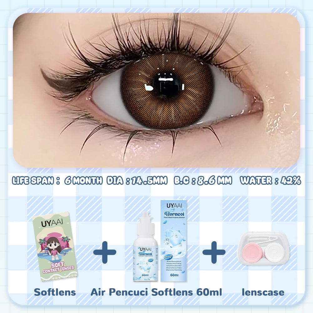 [COD] Colorvista Softlens 3 Item Paket kombinasi (1* Softlens +Air Pencuci Softlens 120ml+lenscase)
