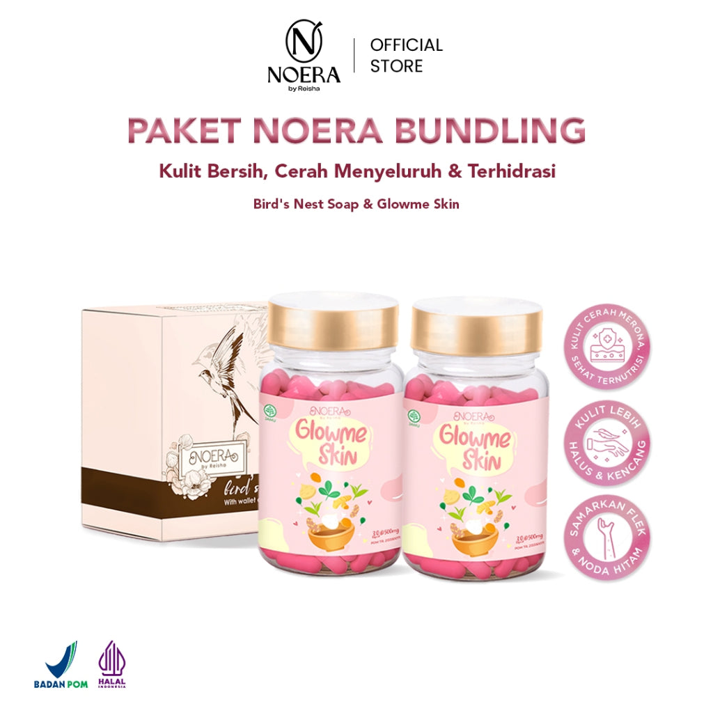 Noera Paket 1 Bird’s Nest Soap & 2 Glow Me Skin