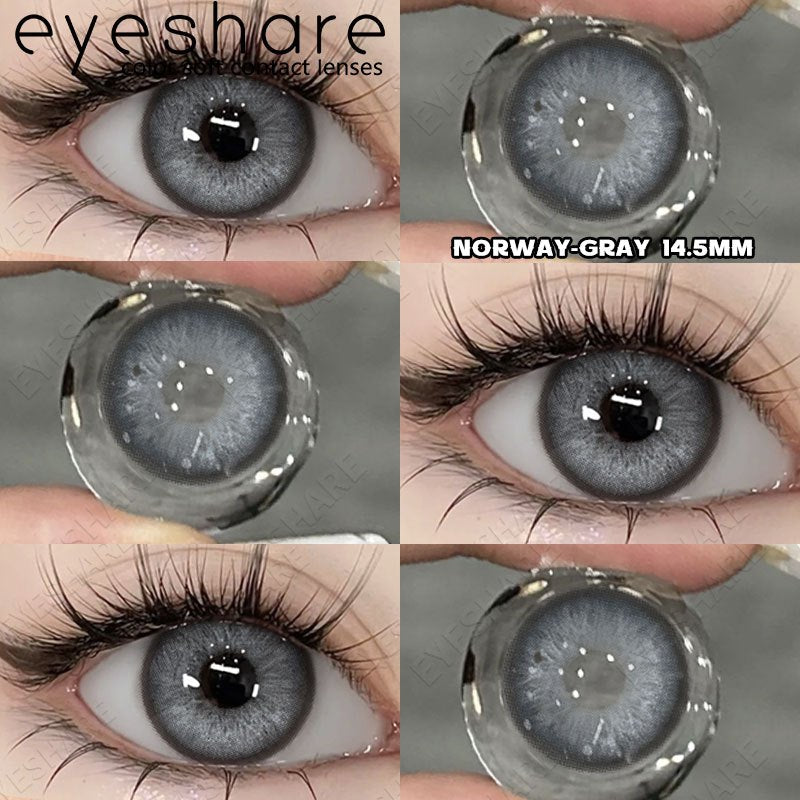 Eyeshare Barbie Softlens Gray Soft 14.2mm Color Contact Lens Yearly Use Big Eye Soflen