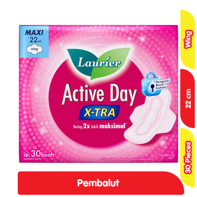 Laurier Active Day Pembalut Wanita Wing 22 cm 30 pcs