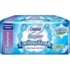 Charm Pantyliners Cooling Fresh Ekstrak Daun Mint 32 pcs