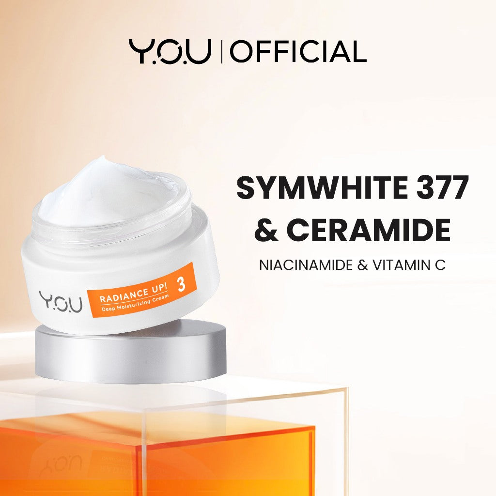 YOU Symwhite 377 Radiance Up Skin Barrier Moisturizer and Brightening Cream with Ceramide + Niacinamide Atasi Bekas Jerawat and Dark Spot