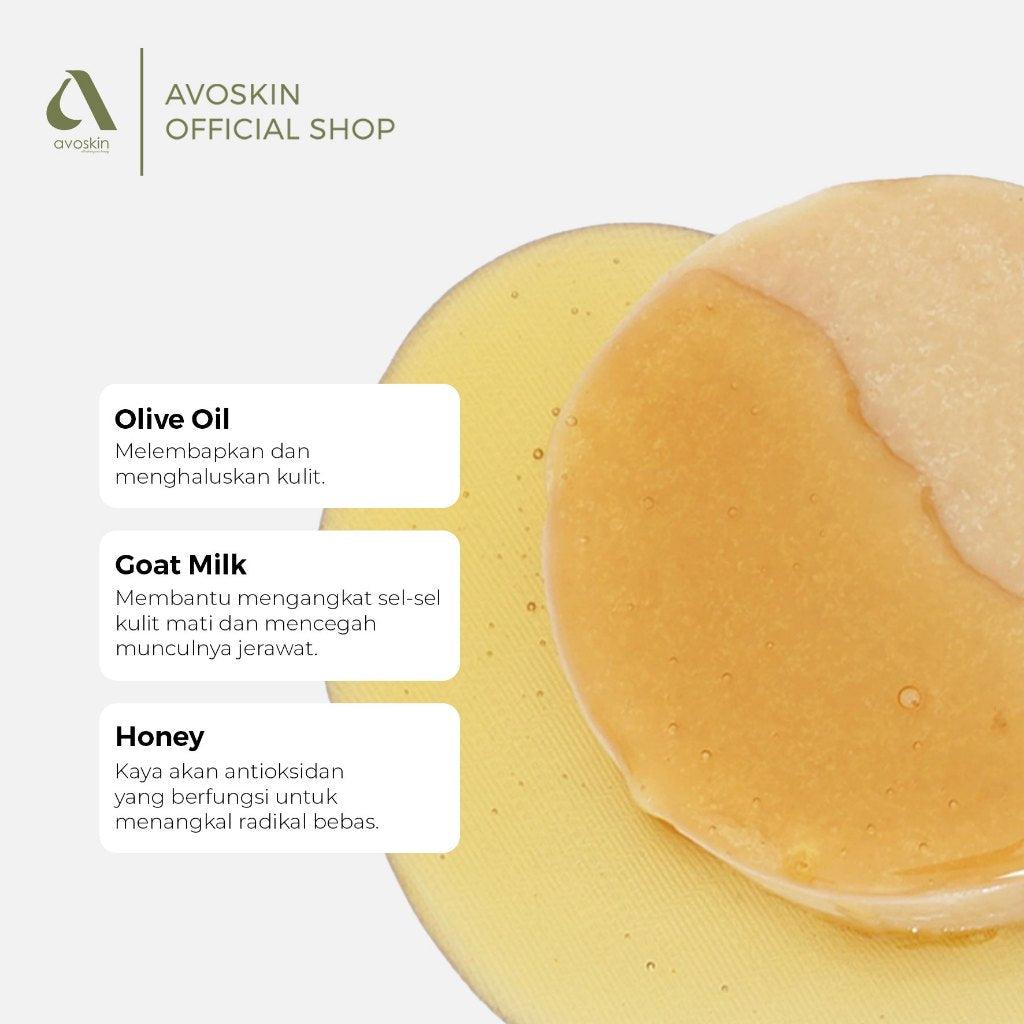 Bar Soap Avoskin Naufa Pure Olive Oil 50gr-Sabun Kulit Berminyak