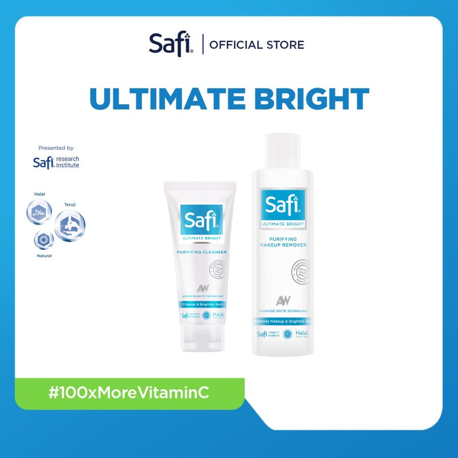 Safi Ultimate Bright  - Purifying Cleanser 50gr + Makeup Remover 200ml
