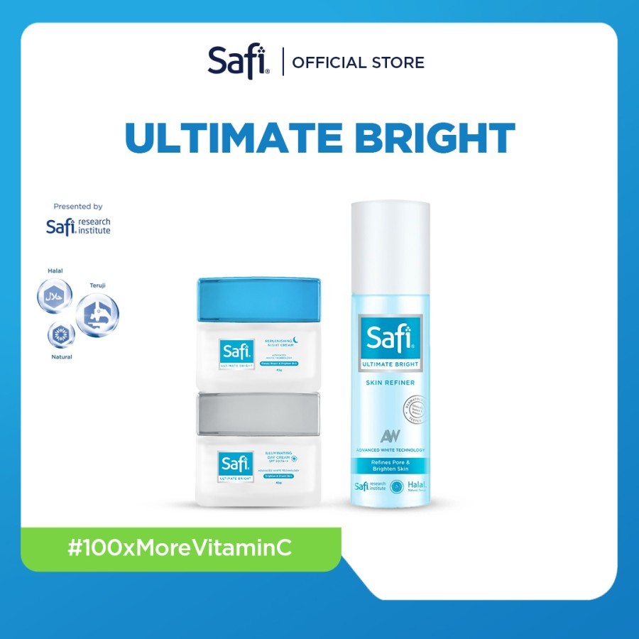 SAFI - Ultimate Bright - Day & Night Essential Cream 25gr + Toner