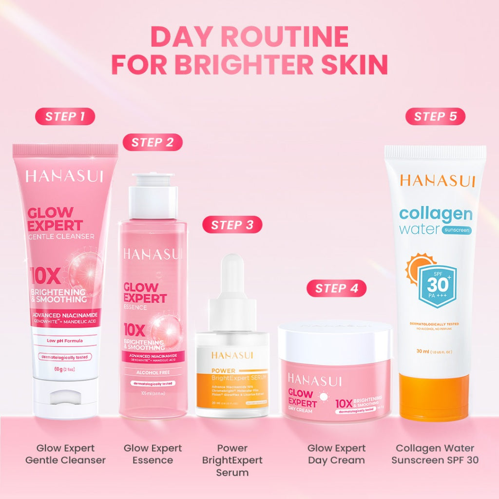 Hanasui Glow Expert Gentle Cleanser New Improved Formula - Sabun Cuci Muka Foam Cerah & Kurangi Kusam Lembut Tidak Ketarik
