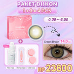 [0.00~-8.00] Magister Softlens Paket kombinasi Minus14.00mm-14.5mm Sepasang Softlens Free case