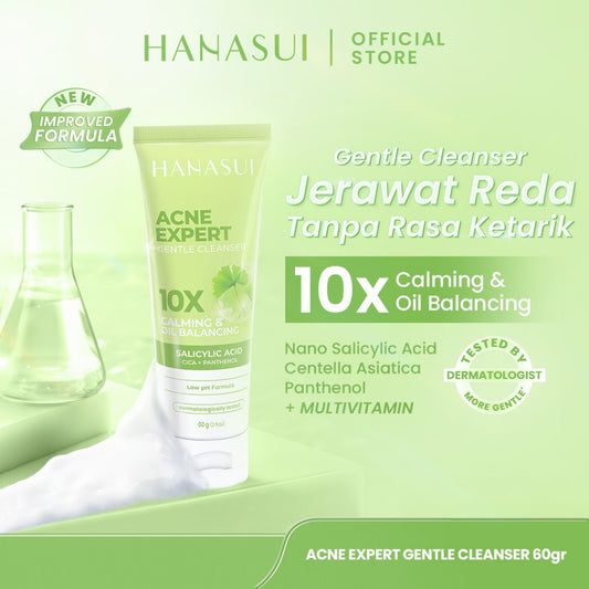 Hanasui Acne Expert Gentle Cleanser  Sabun Busa Lembut Mengurangi Jerawat Tanpa Rasa Ketarik - Salicylic Acid Centella Panthenol