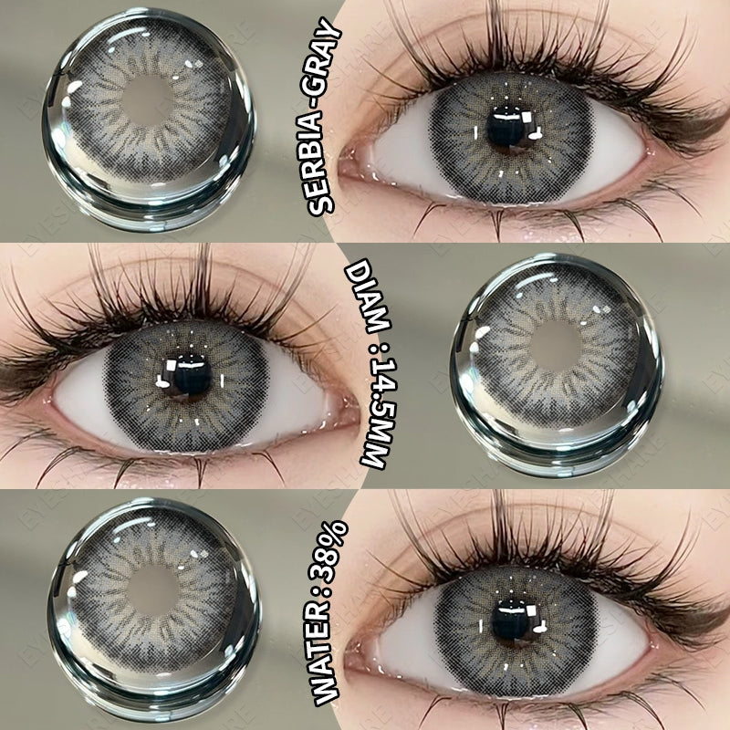 Eyeshare Softlens Wusu Black Brown Warna 14.2MM Lensa Kontak Natural Softlen