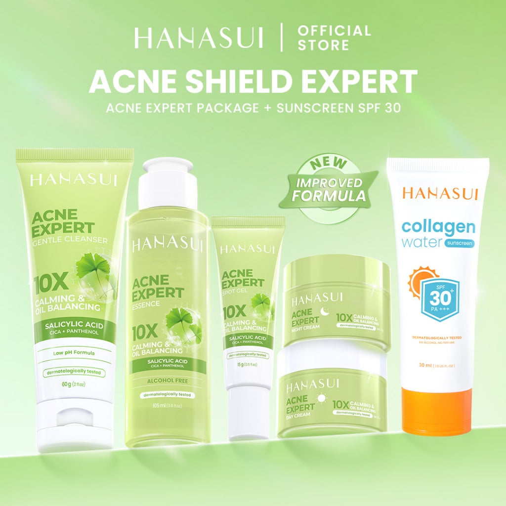 Hanasui Acne Expert Series - Mengurangi Jerawat Menenangkan & Kurangi Minyak berlebih, Salicylic Acid Centella Panthenol