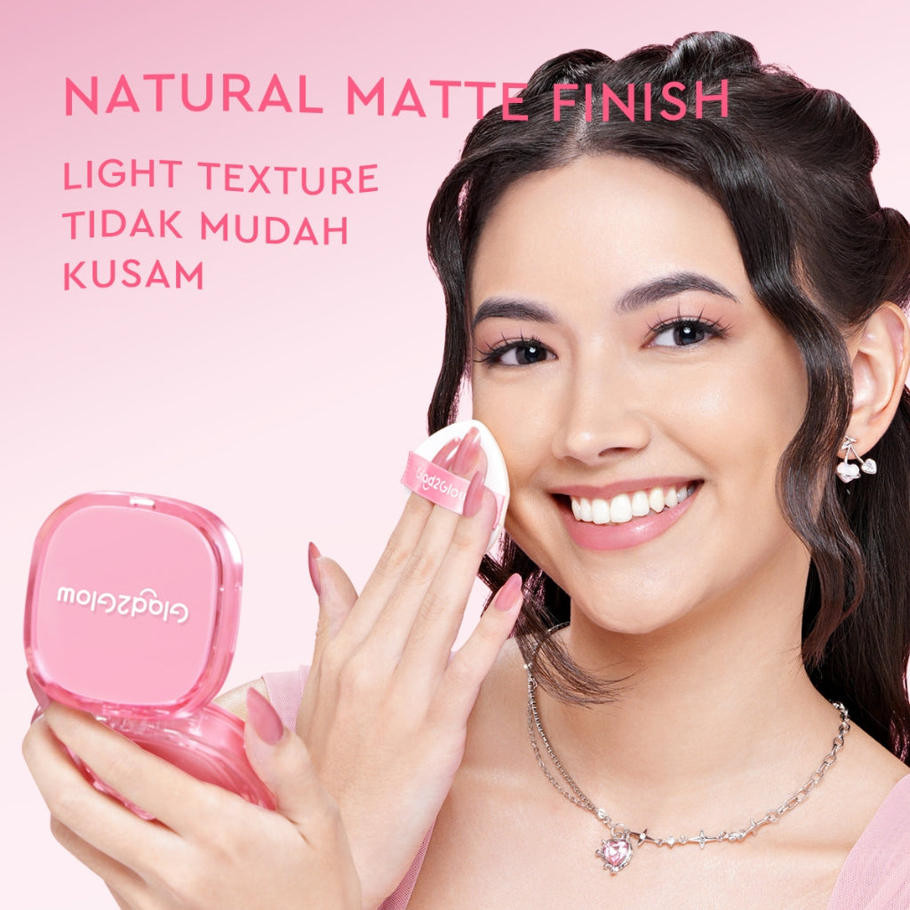 Glad2Glow Perfect Cover Cushion Oil-Control matte  Foundation Waterproof Sweatproof Finish Poreless Cushion Refill BB CC Cream Makeup refill g2glow official store