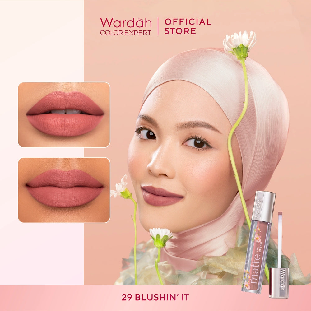 MOST LOVED! WARDAH Matte Lip Cream 4 g Warna Intense dan Tahan Lama Matte Finish Teksture Creamy Liptint Lip Stain Lipstik Lip Tint Lip Matte Lipstick Lipcream Glossy Longlasting Waterproof Tahan Lama Makeup Dark Lips Two Tone Lip Library