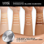 [SPECIAL 11.11] NEW! MAKE OVER Hydrastay Prismatic Glass Cushion - Glow Aqeela Sargio Cushion Plumpy Tahan Cuaca Panas Lembab Anti Crack Smudgeproof Tidak Cakey Tidak Crease High Coverage Tahan Banting Radiant Foundation Compact Makeup