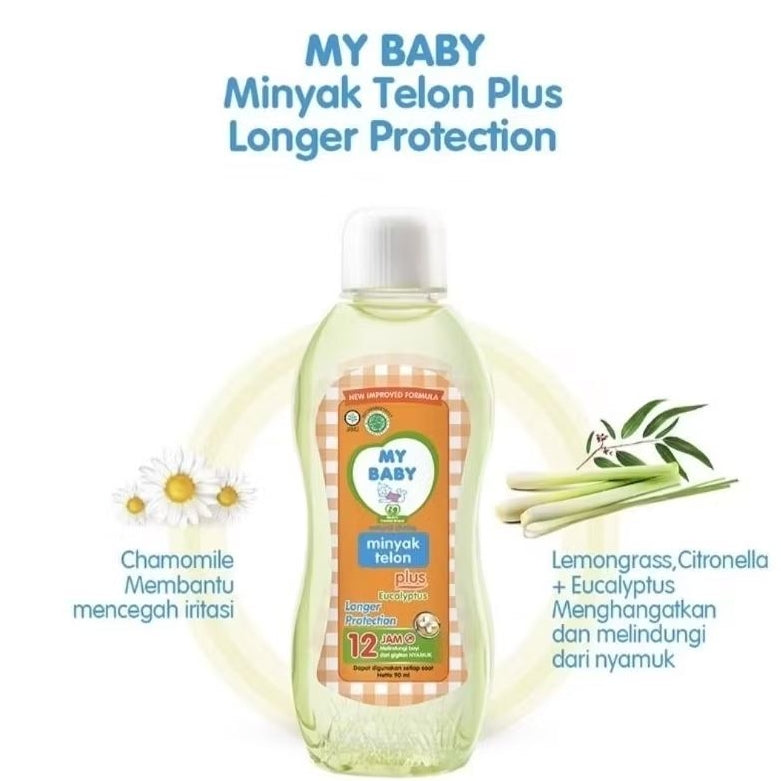 My Baby Minyak Telon Plus Eucalyptus Perlindungan Lebih Lama 60 ml 90 ml