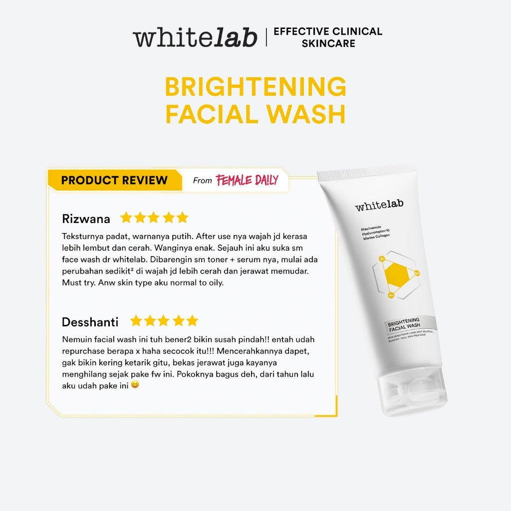 [NEW FORMULA] Whitelab N-Dose+ 2.0 Intensive Brightening Facial - Sabun Pembersih Muka Pencerah Dengan Amino Cleanser Gentle Anti Iritasi (Bpom)