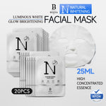 PREMIERE BEAUTE [Mask 20pcs]Whitening Essense Face Mask 25ml masker Niacinamide centella Hyaluronic Brightening Moisturizing Skin Care Anti aging Masker Wajah  Brightening Glowing Exfoliating Pengangkat Komedo Penghilang Jerawat