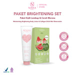 Noera Paket Brightening Set - Moisturizing Brightening Body Lotion + Collagen Mini Improved Formula