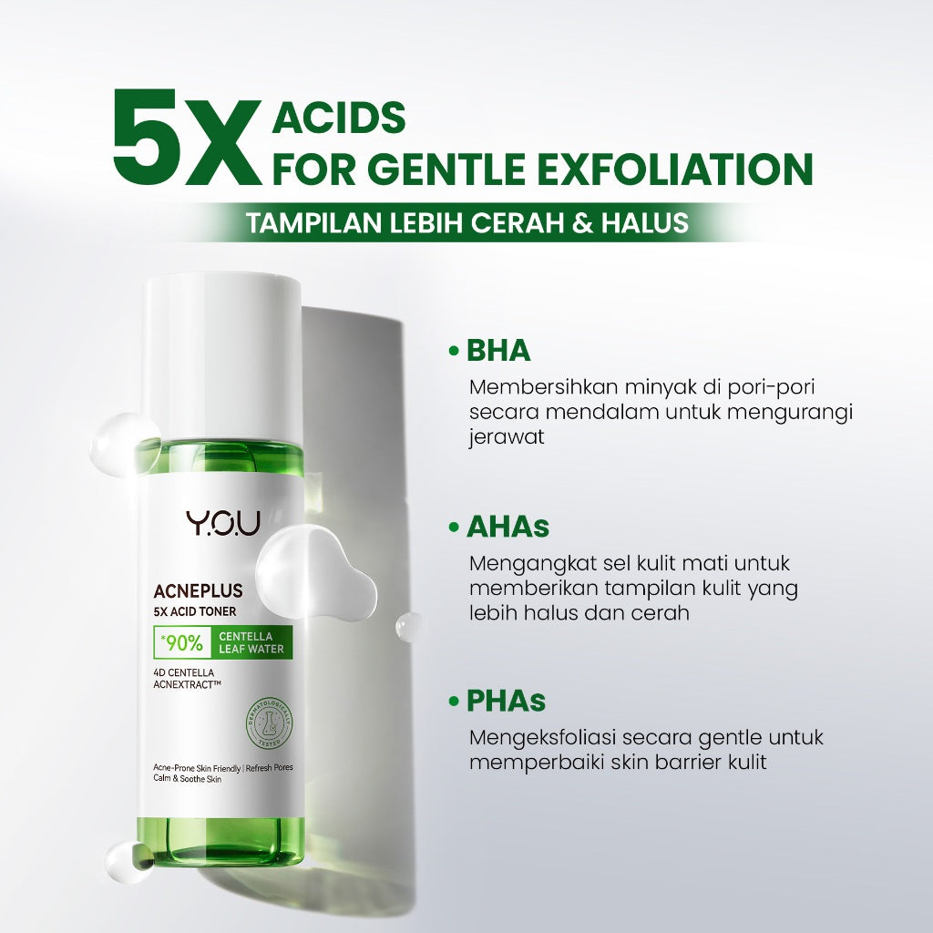 [NEW] YOU AcnePlus 5X Acid Toner Toner Acne Kulit Berminyak Berjerawat Obat Jerawat