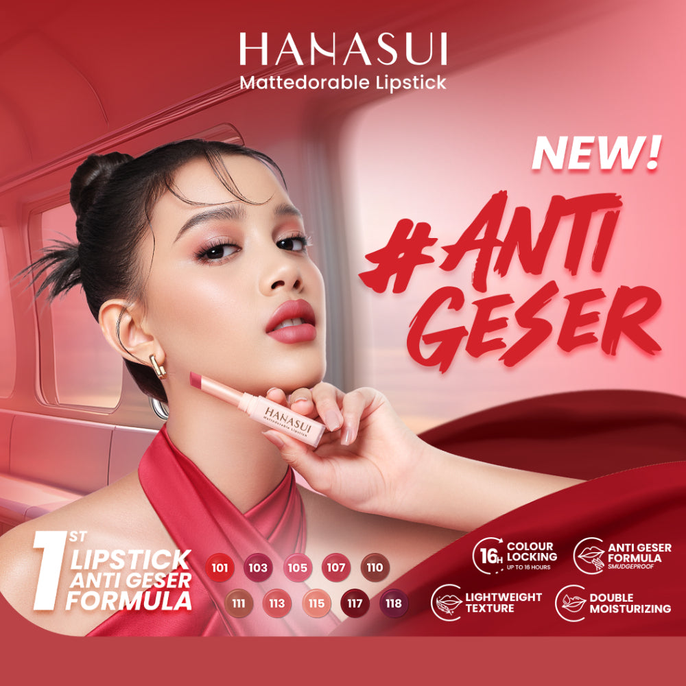HANASUI Mattedorable Hydrate Lipstick | Long Wearing | Lipstick Anti Geser | Double Moisturizing | Lipstick Viral