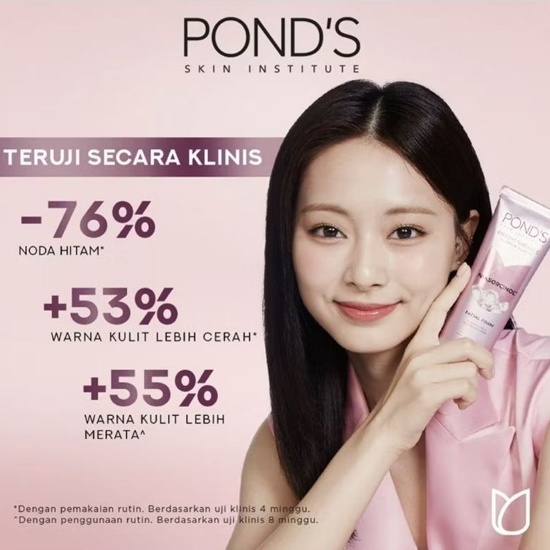 Ponds Bright Miracle Niasorcinol Pembersih & Pencerah Wajah Foam 100 g