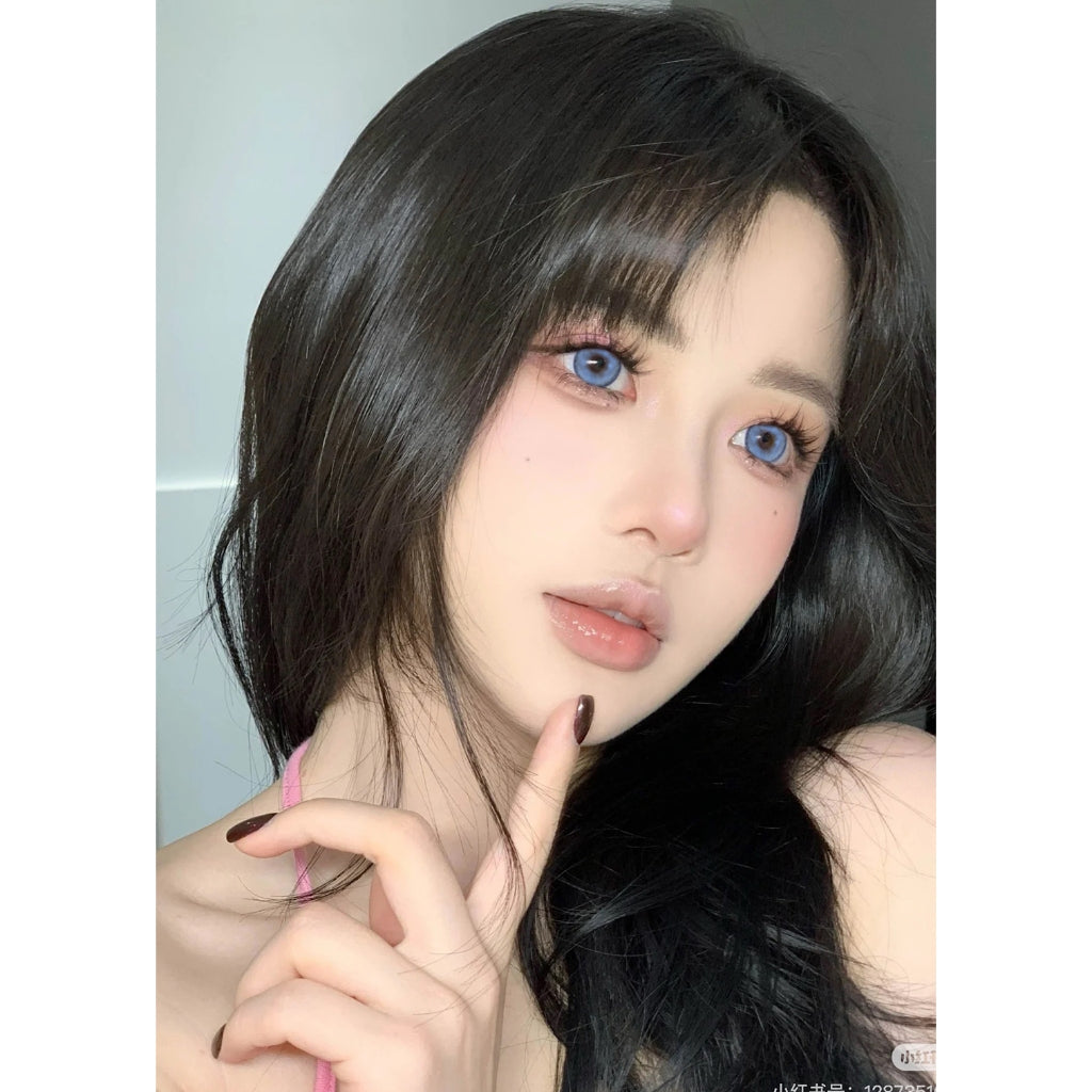 Mysticeyes Softlens 1 pasang lensa kontak warna diameter 14.0 MM normal soflen Blue