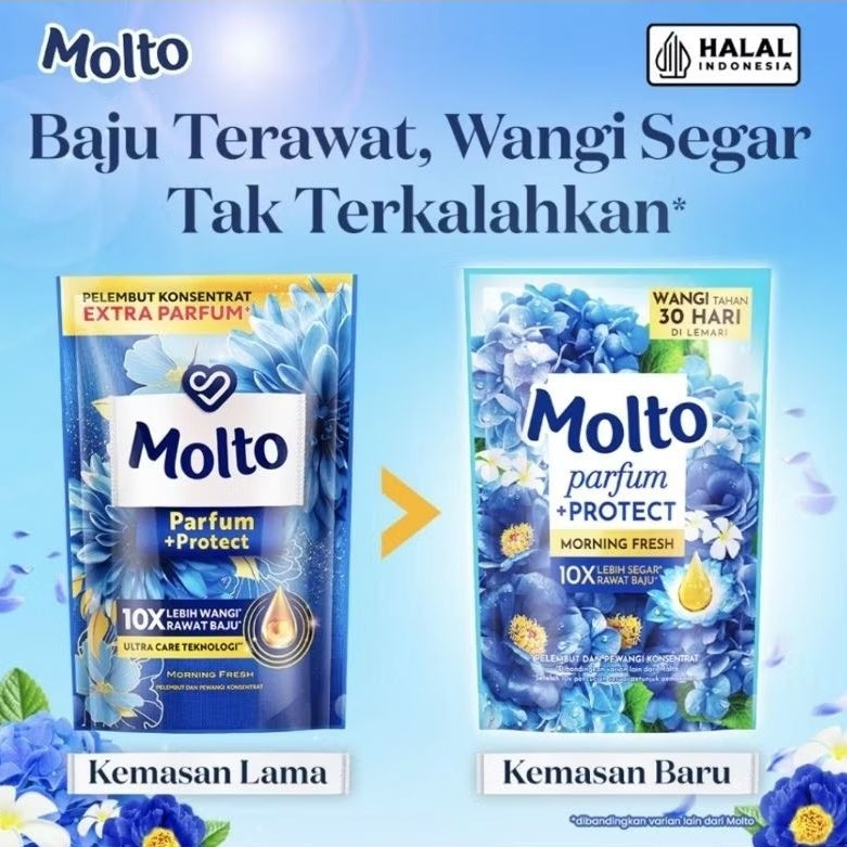 Molto Parfum + Protect Pelembut & Pewangi Pakaian Refill 550 ml