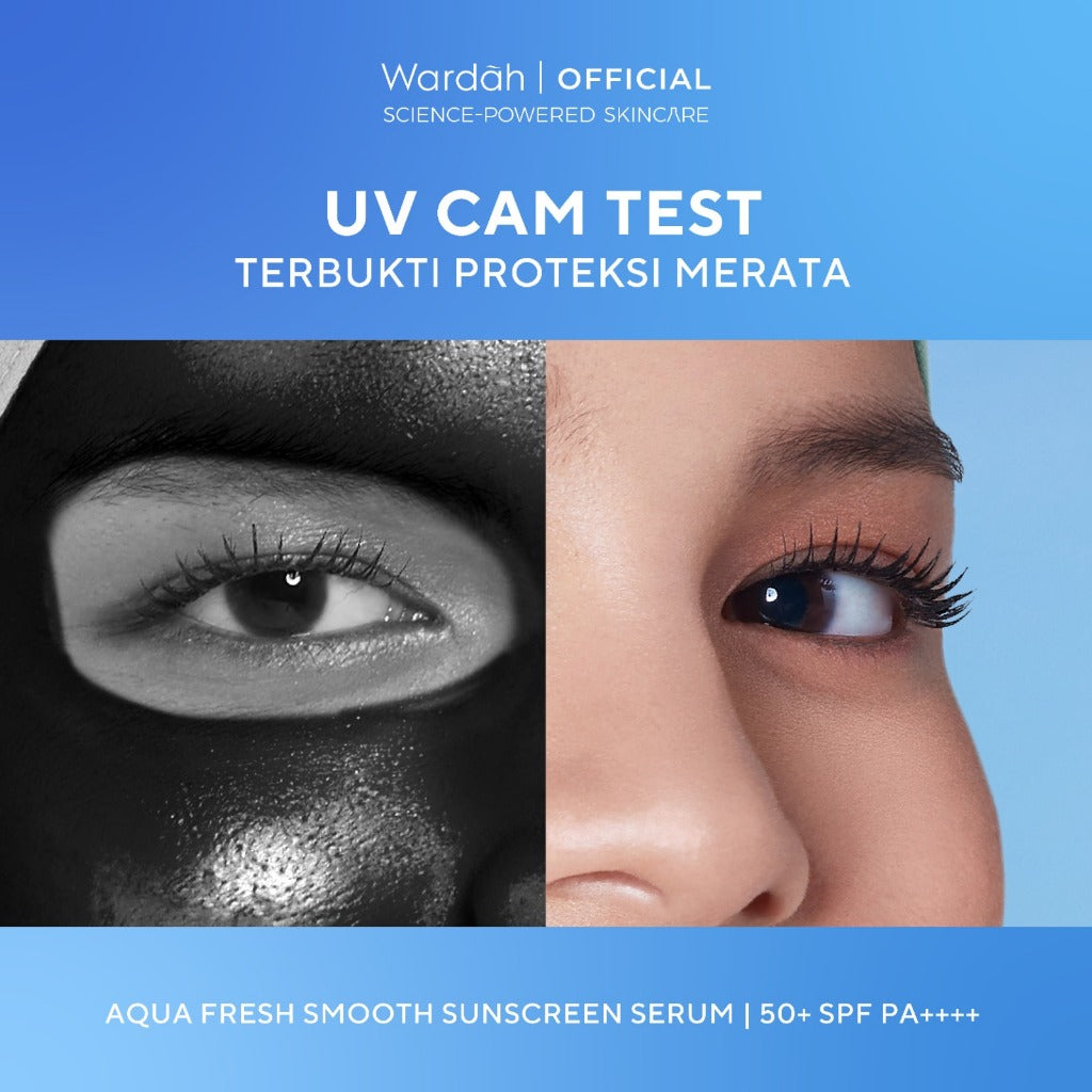 WARDAH UV Shield Aqua Fresh Sunscreen Serum SPF 50 PA++++ 30 ml - Melembabkan Kulit Kering, Memperbaiki Skin Barrier, Melindungi Kulit secara Maksimal - Ringan, Cepat Meresap, Tidak Lengket, No Whitecast, Non comedogenic, 0% Alkohol - Skincare