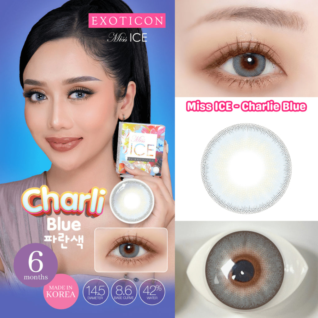 Exoticon Softlens Miss ICE Series Olivia (Brown) | Charli (Blue) | Soflens Korea | Soflens Daily