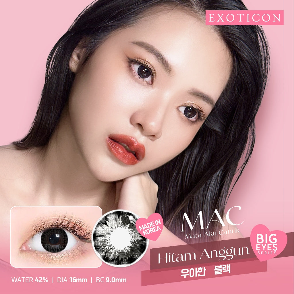Exoticon Softlens - Black Series II | Soflens Hitam Big Eyes | Soflens Diameter 16mm