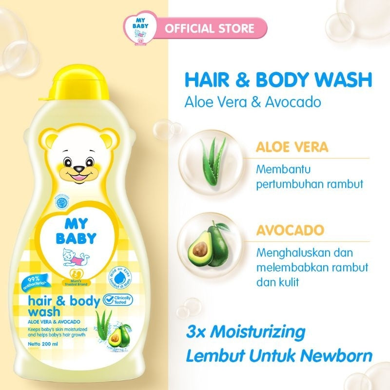 My Baby Sampo & Sabun Mandi Aloe Vera & Avocado Pump 300 ml