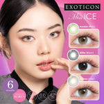 Exoticon Softlens Miss ICE Series Selena (Grey) | Billie (Black) | Kendal (Mint) | Soflens Minus