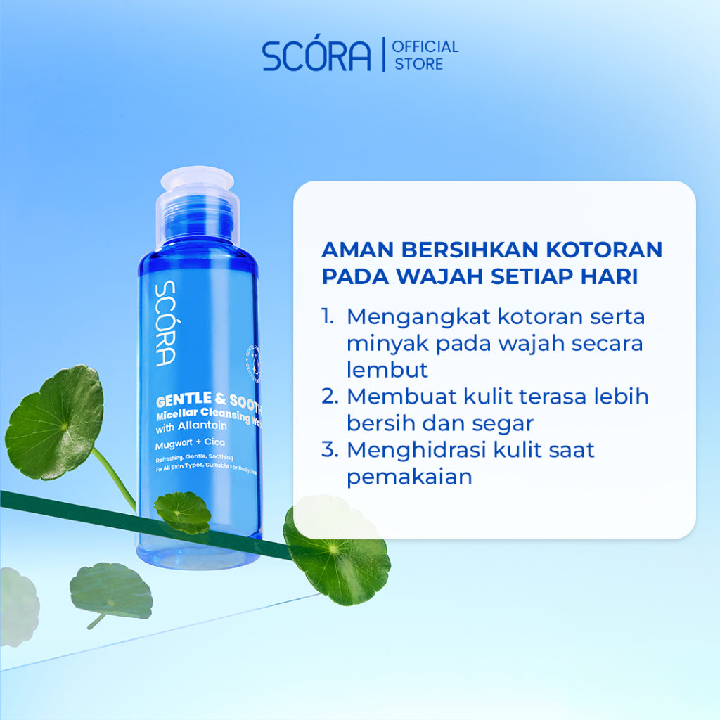 [BELI 2 GRATIS ONGKIR] SCORA Gentle & Soothe Micellar Cleansing Water 100 ML Membersihkan Menenangkan Kulit