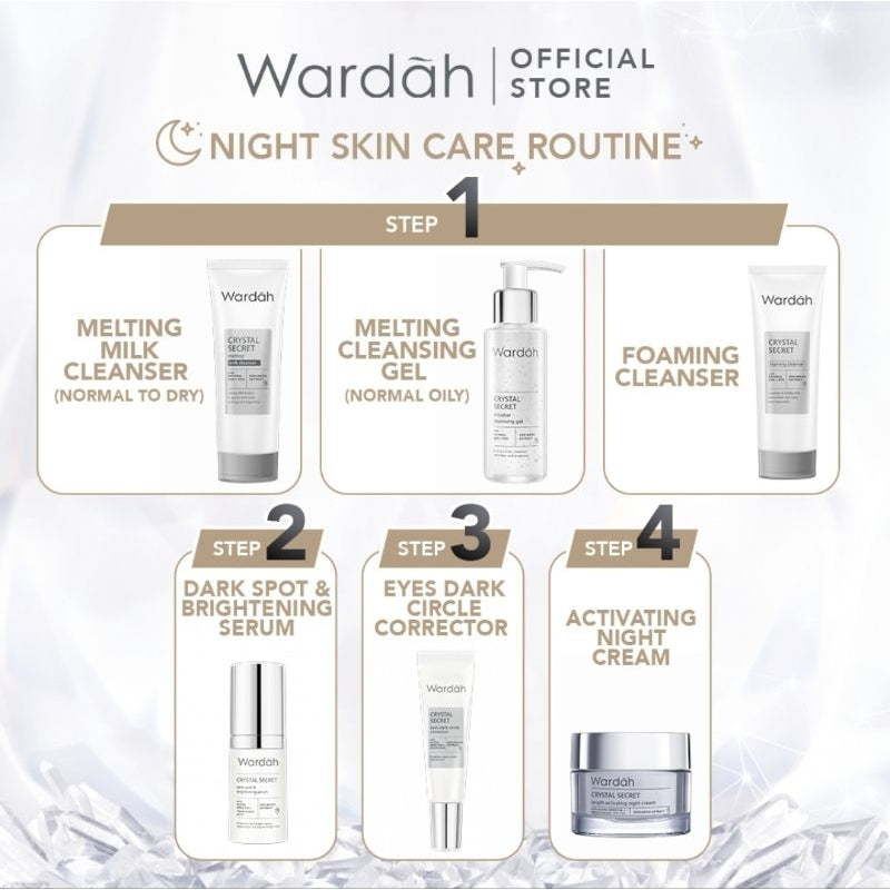 Wardah Crystal Secret Pembersih Wajah Foam 100 ml