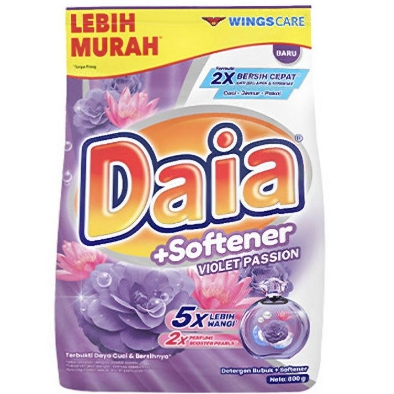 Daia Deterjen Bubuk + Pelembut Pakaian 800 g