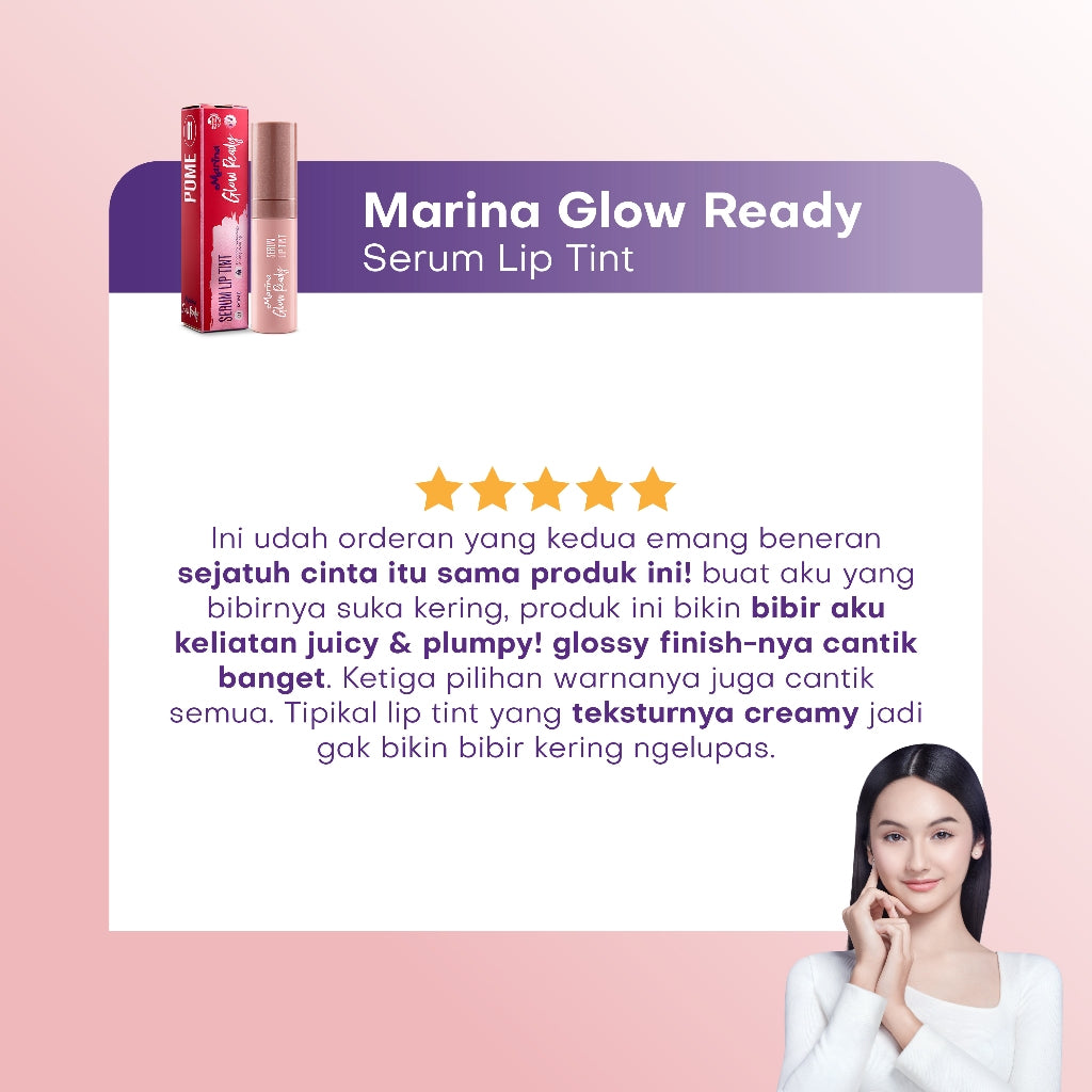 Marina Glow Ready Serum Lip Tint 2,8 ml - Exp Date : 04.2026