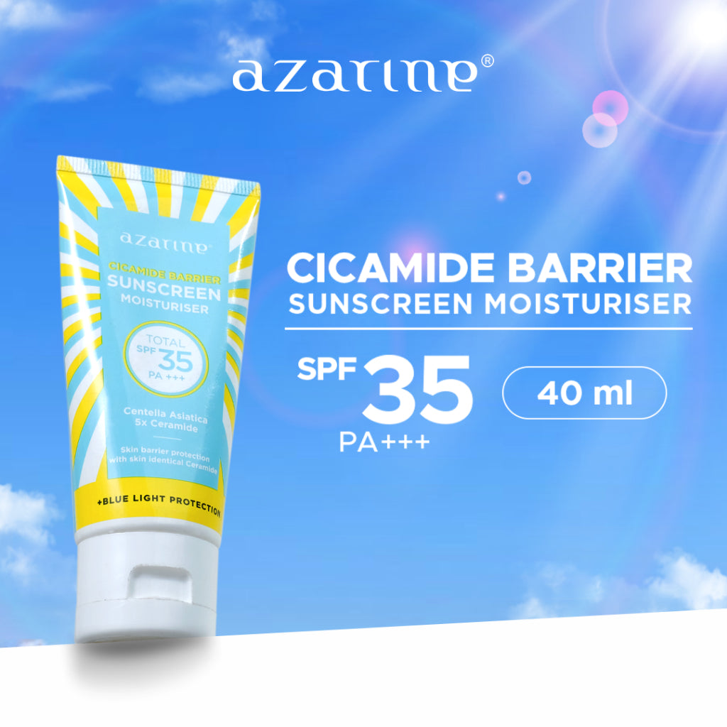 [CREATOR] Azarine Cicamide Barrier Sunscreen Moisturiser SPF35 PA+++ [LOLOS UJI INVIVO INVITRO] Sunscreen Gel Untuk Skin Barrier Protection Sunscreen Kulit Kering Berjerawat Sensitif 40ml