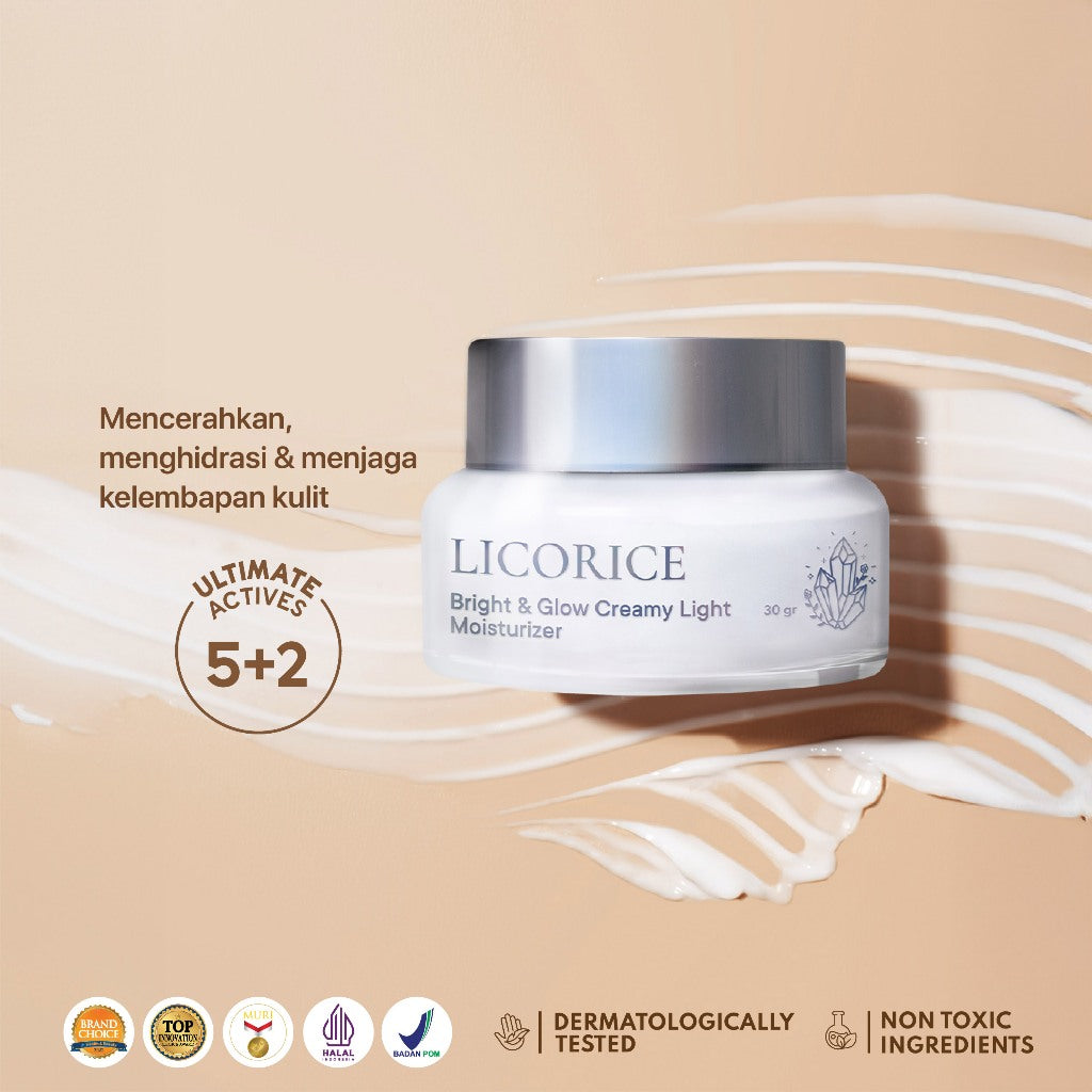 NPURE Bundling Licorice Serum + Licorice Moisturizer 30gr / Bright and Glow / Rangkaian Skincare / Mencerahkan
