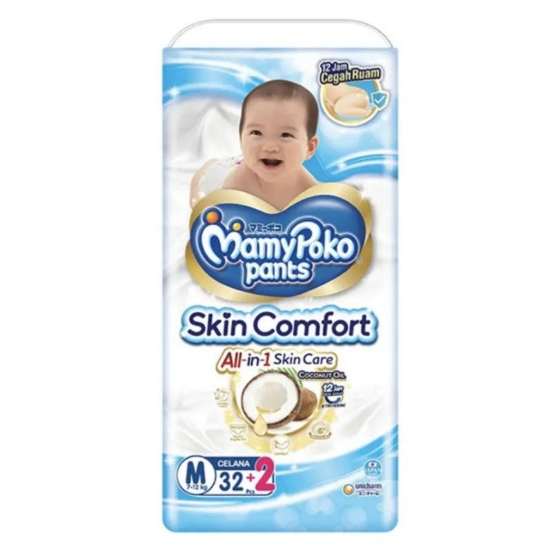 Mamy Poko Skin Comfort Popok Celana Bayi M 32+2