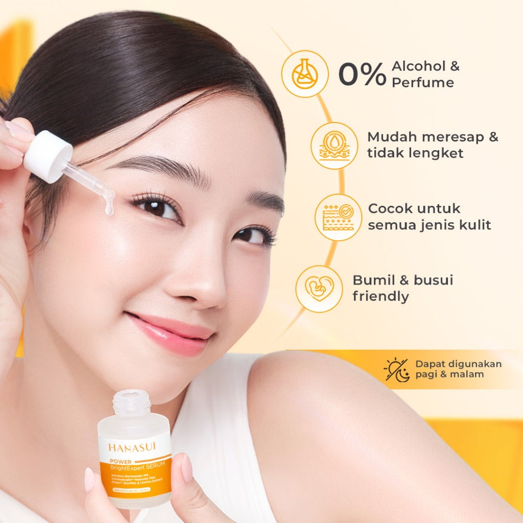 (REAL 10% ADVANCE NIACINAMIDE) Hanasui Power Bright Expert Serum - Mencerahkan, Kurangi Bintik Hitam Bekas Jerawat