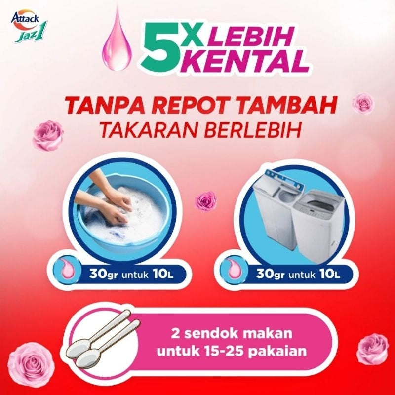 Attack Jaz1 Deterjen Cair Semerbak Cinta 700 g