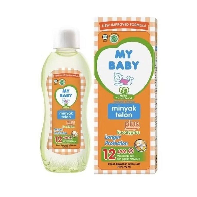 My Baby Minyak Telon Plus Eucalyptus Perlindungan Lebih Lama 60 ml 90 ml