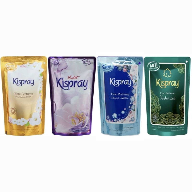 Kispray Pelicin, Pewangi & Pelembut Pakaian Refill 280 ml