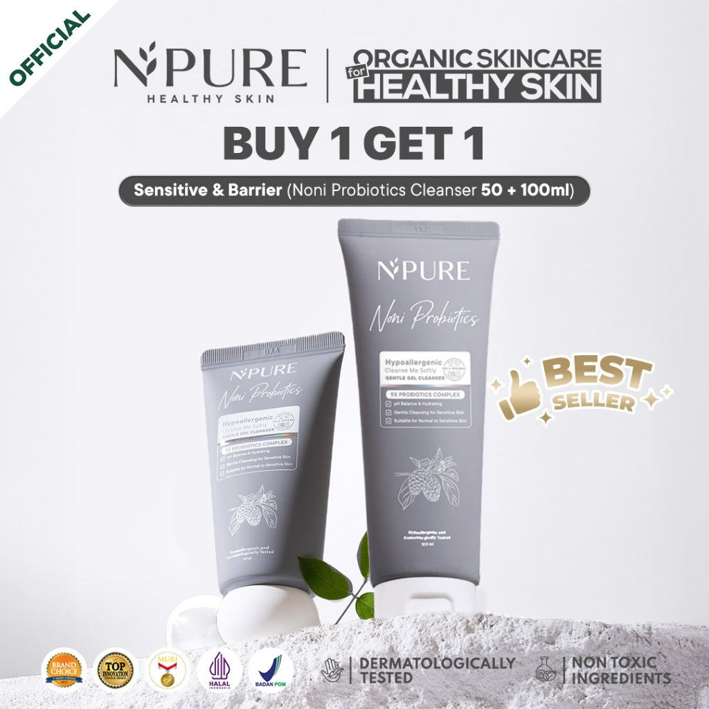 BUY 1 GET 1 - NPURE Noni Cleanser 100ml + 50ml / Sabun Muka Kulit Sensitif / Gentle Skin Cleanser / Pembersih Wajah Hypoallergenic / Eksim / Eczema / Semua Jenis Kulit