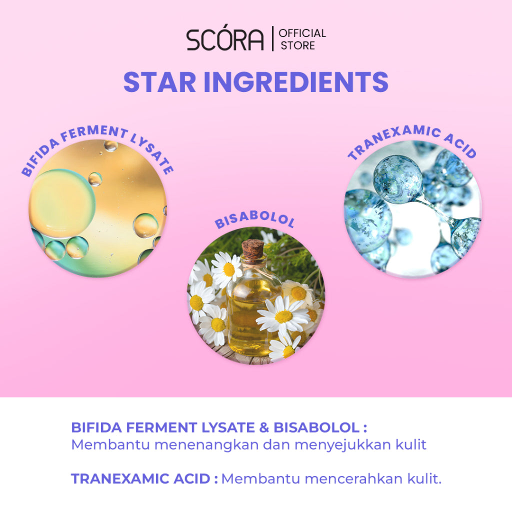 SCORA Bright Me Up Sunscreen 40 Gr + SCORA Gentle and Soothe Micellar Cleansing Water 100ML + SCORA Gentle Low pH Cleanser 100ml